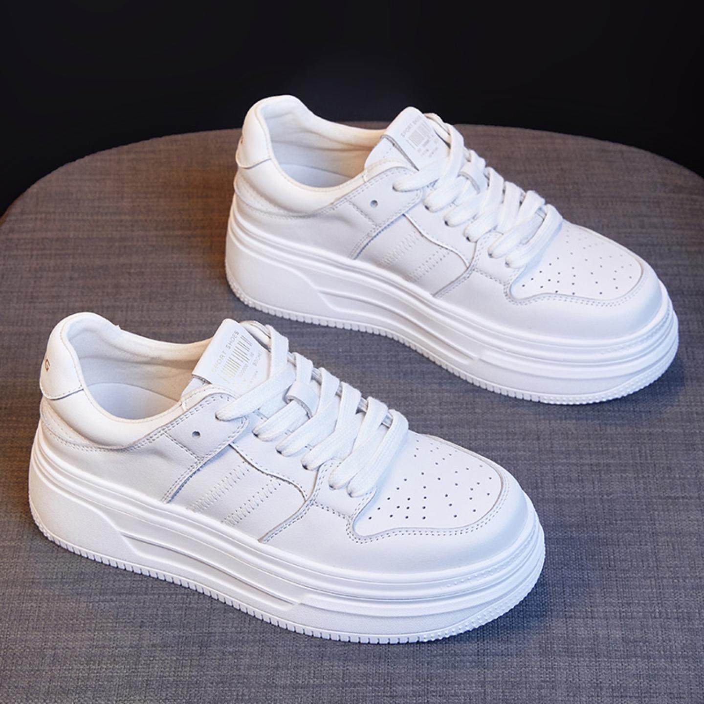 厚底真皮小白鞋女鞋新款2025新款秋季休闲板鞋平底软底超轻孕妇鞋,女鞋,休闲板鞋,淘宝优惠券,粉丝福利购,淘宝优惠卷