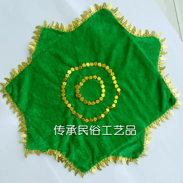二人转手绢花大号1.5尺秧歌手帕 广场舞蹈手绢花八角巾厂家直供