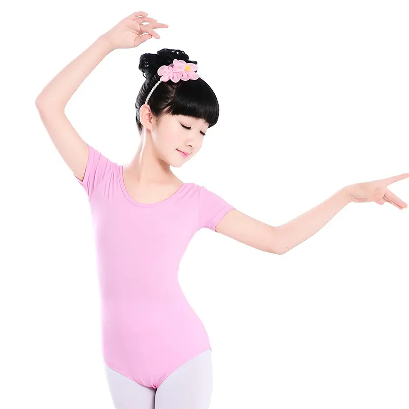 儿童舞蹈服女芭蕾舞服夏季短袖