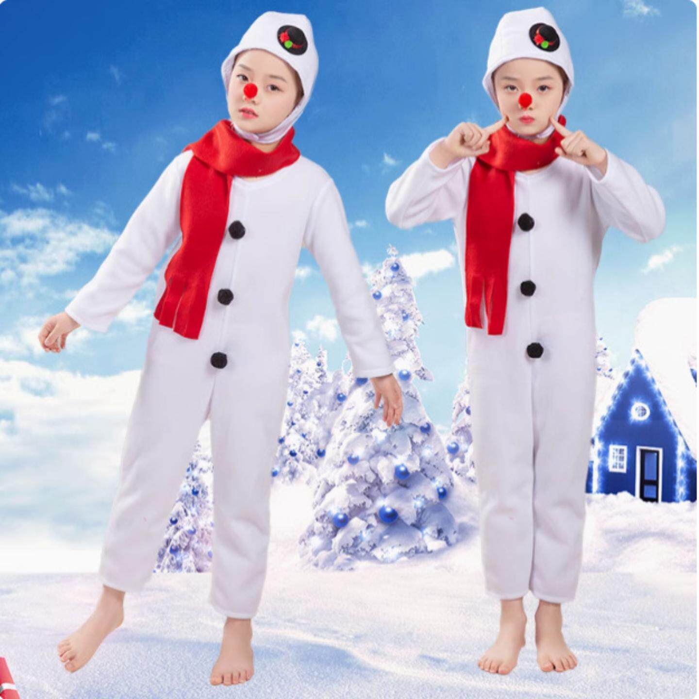 儿童圣诞节雪娃娃小雪人服装圣诞