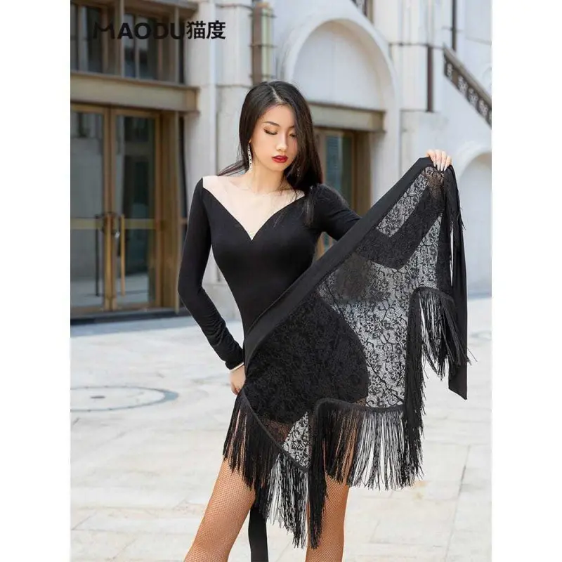 夏时尚拉丁舞裙流苏臀巾半身裙女