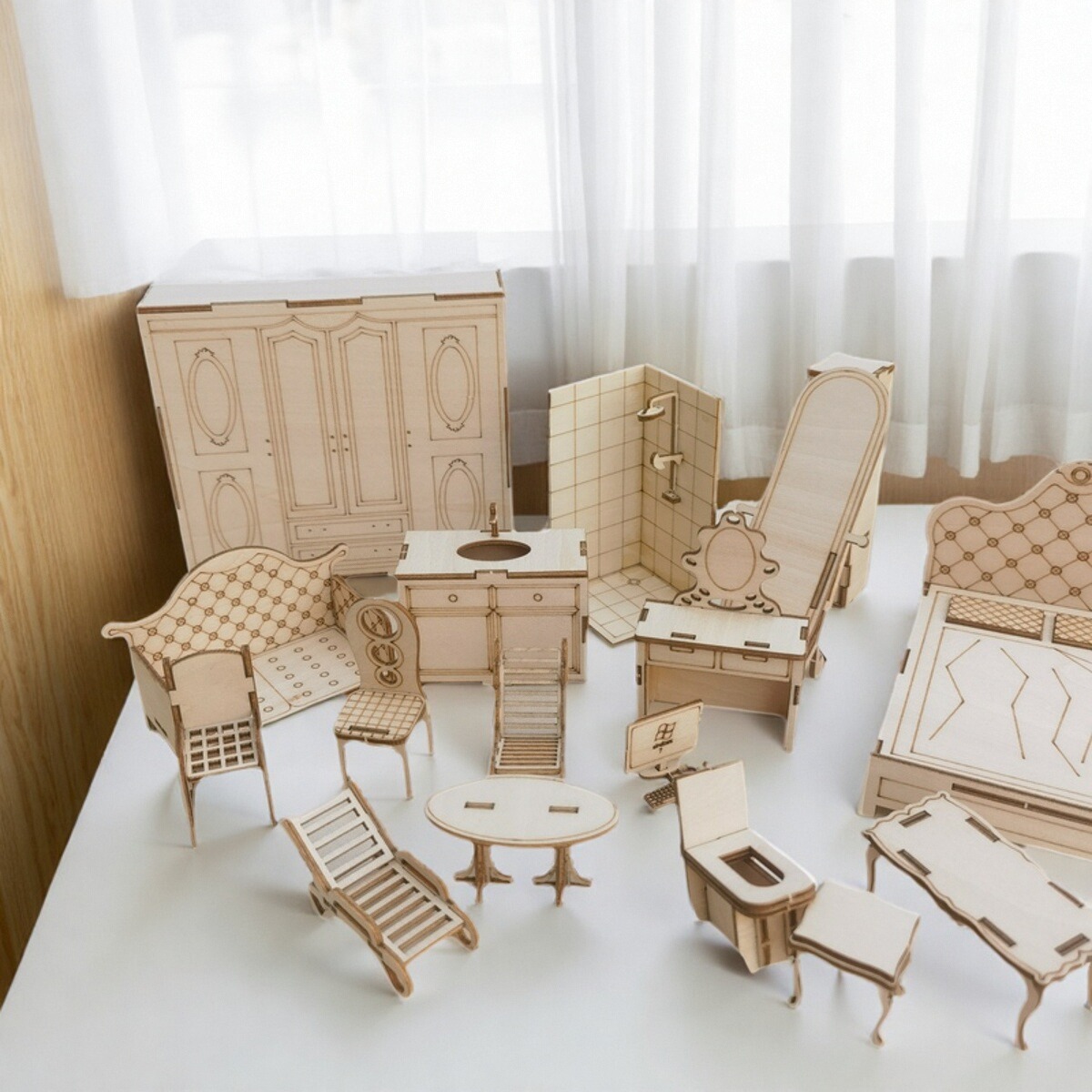 模熊殿木制小家具模型DIY