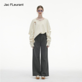 JAC 毛衣 幻影字假高领破坏针织宽松个性 FLEURANT 鞠婧祎同款