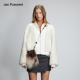 JAC 冬装 FLEURANT新款 拼接外套女简约复古上衣宽松翻领短款