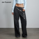 JAC 宽松休闲阔腿裤 FLEURANT秋冬新品 侧边织带拼接西裤