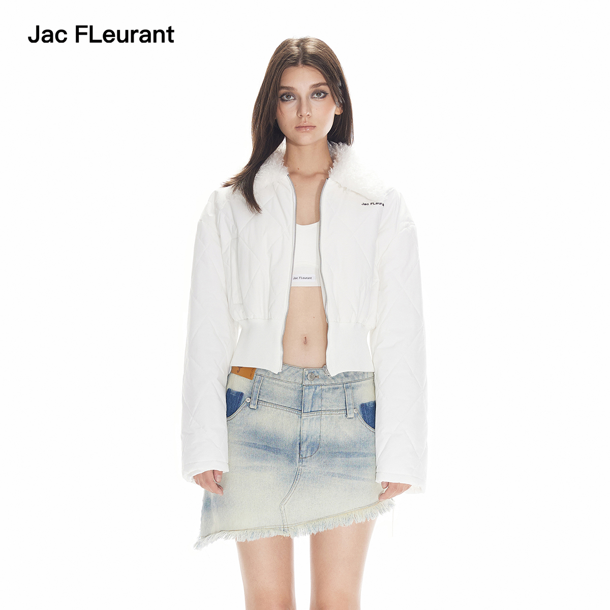 绗缝白色冲浪棉服JACFLEURANT