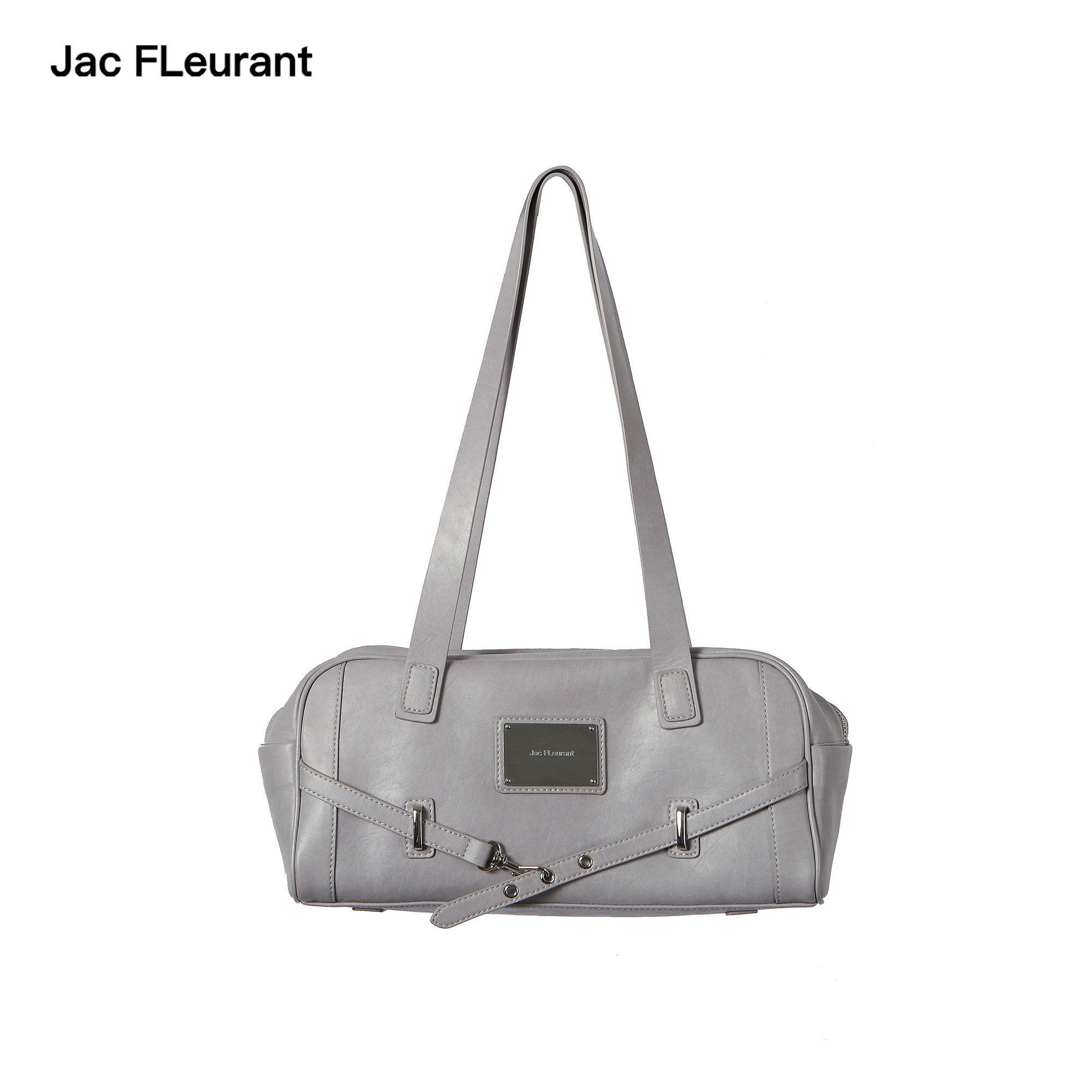 JAC FLEURANT2026新款紫色金属标牌绑带时尚女士手提包肩包