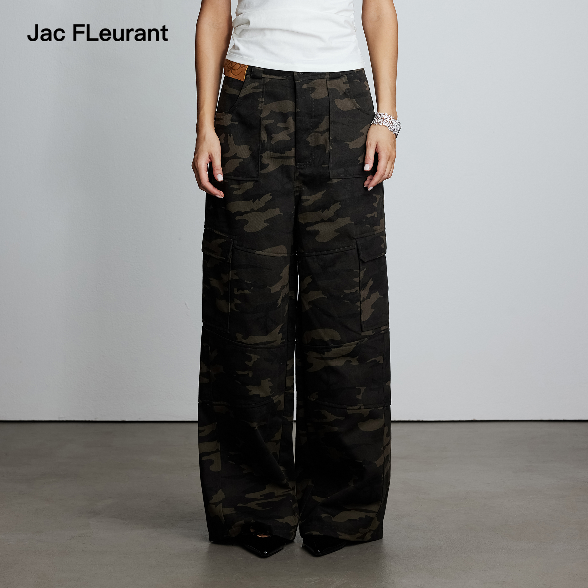 JAC FLEURANT【汪苏泷张予曦同款】工装口袋迷彩裤复古美式休闲裤