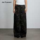 FLEURANT 复古美式 汪苏泷张予曦同款 JAC 工装 口袋迷彩裤 休闲裤