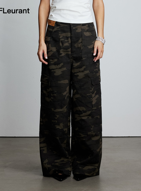 JAC FLEURANT【汪苏泷张予曦同款】工装口袋迷彩裤复古美式休闲裤