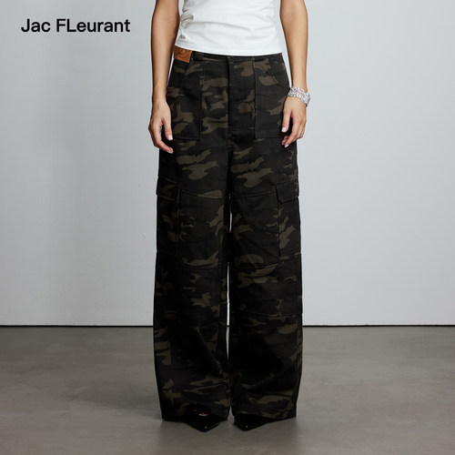 JAC FLEURANT【汪苏泷张予曦同款】工装口袋迷彩裤复古美式休闲裤