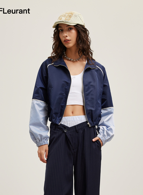 JAC FLEURANT2026春夏新品LOGO饰边撞色夹克外套撞色假两件西裤