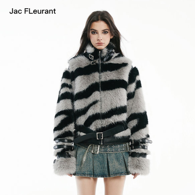 斑马纹毛绒外套JACFLEURANT