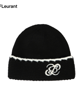 JAC FLEURANT【林小宅同款】秋冬刺绣撞色边冷帽百搭时尚帽