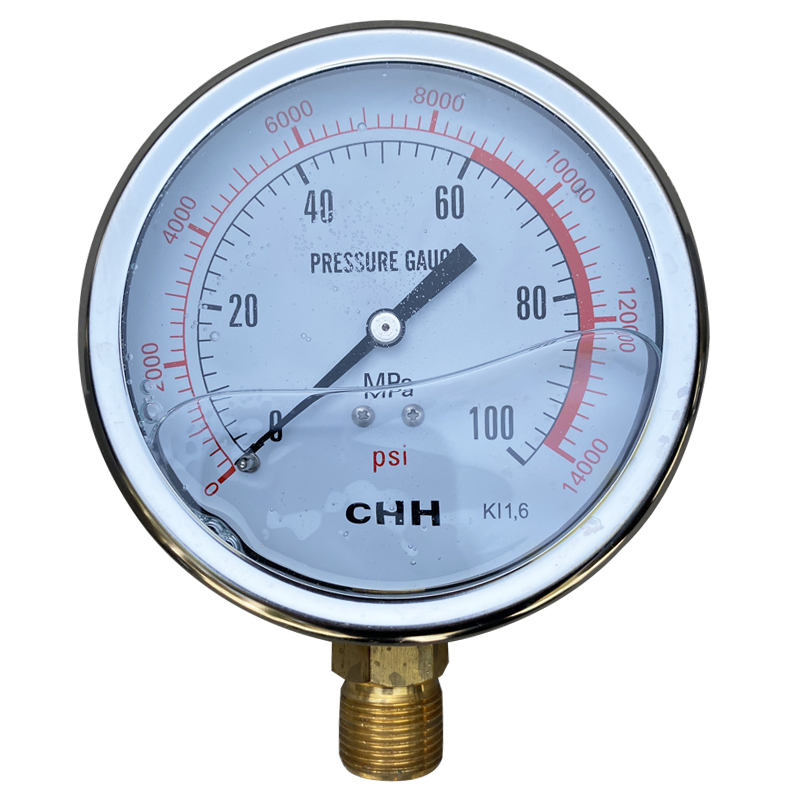 全不锈钢超高压抗震压力表100/160/200/250/R300/400MPA