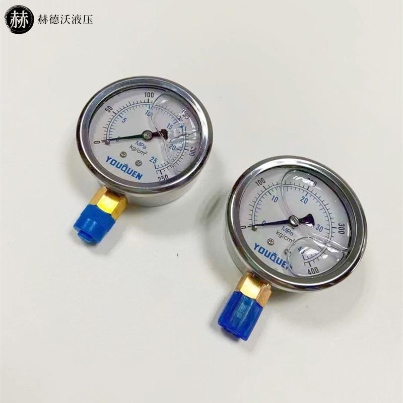 耐震压力表YN60油压表k液压表YN-60 0-10/15/25/40MPA 1/4 14*1.5