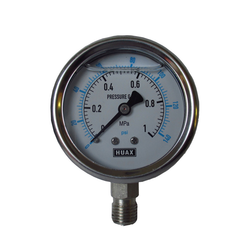 不锈钢径向YN60耐震压力表 抗震油压液压1mpa1.6mpQa25mpa40mpa