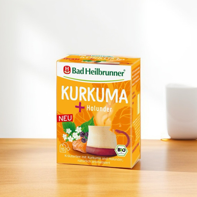 德国发货全场满300包邮德国直邮Bad Heilbrunner有机姜黄接骨木草