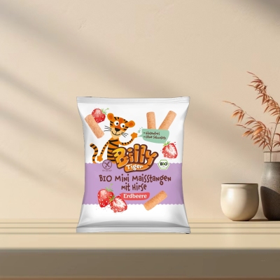 「全场300包邮」德国发货billy tiger3岁+有机小米草莓玉米棒30g