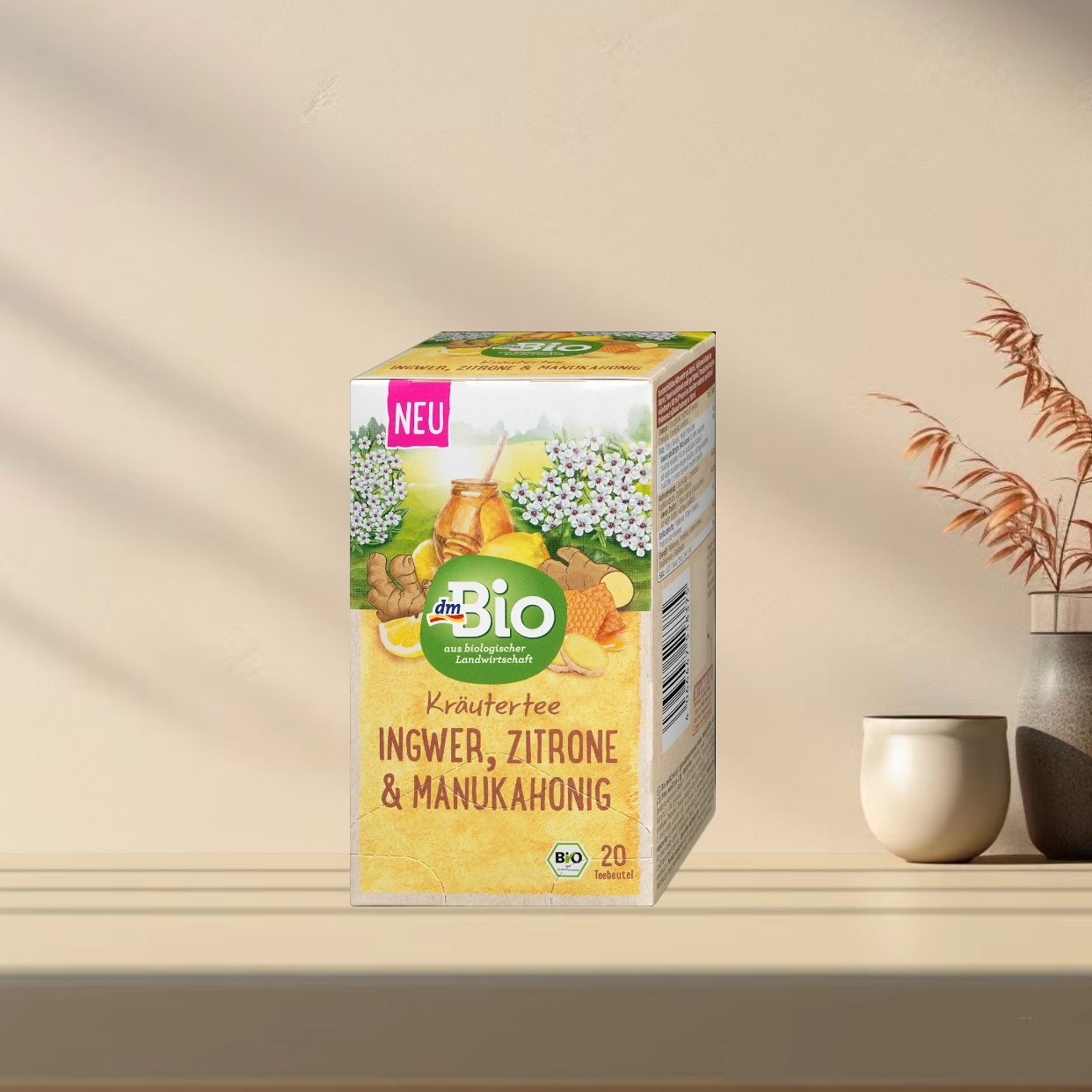 「全场300包邮」德国发货dm bio有机生姜柠檬麦芦卡蜂蜜草本茶40g