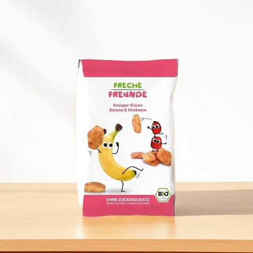 「全场满300包邮」德国发货Freche Freunde有机香蕉树莓小方30g