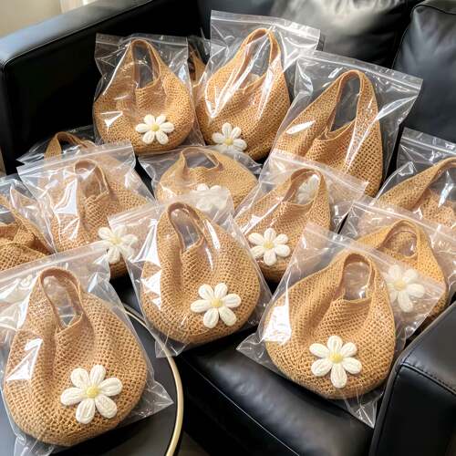 镂空手工编织女包夏季新款沙滩大