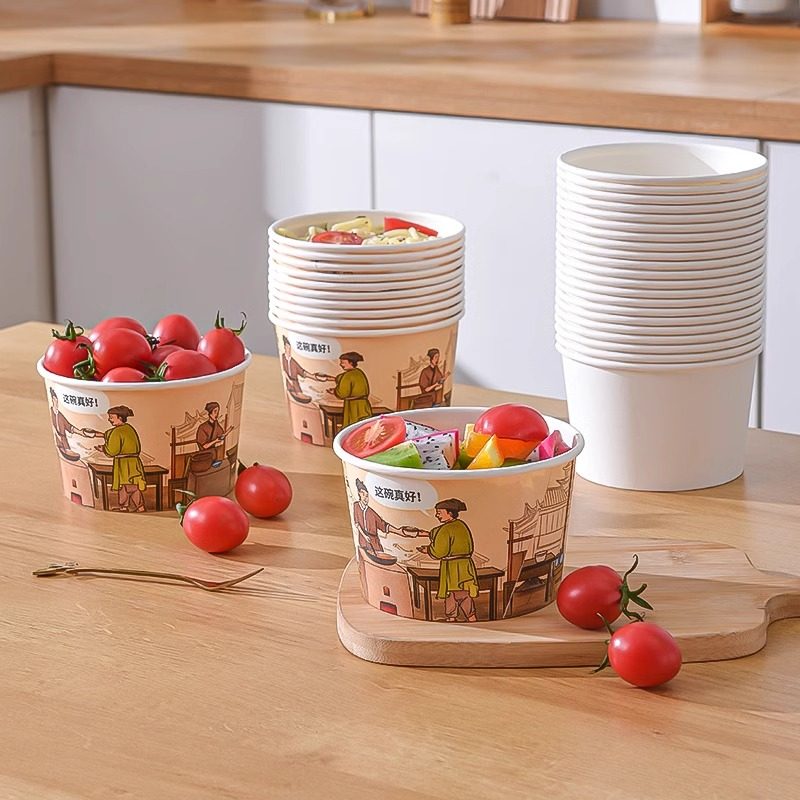 新鲜生活一次性碗餐盒打包盒食品用家用泡面外卖商用加厚圆形纸碗,餐饮具,一次性餐盒,淘宝优惠券,粉丝福利购,淘宝优惠卷