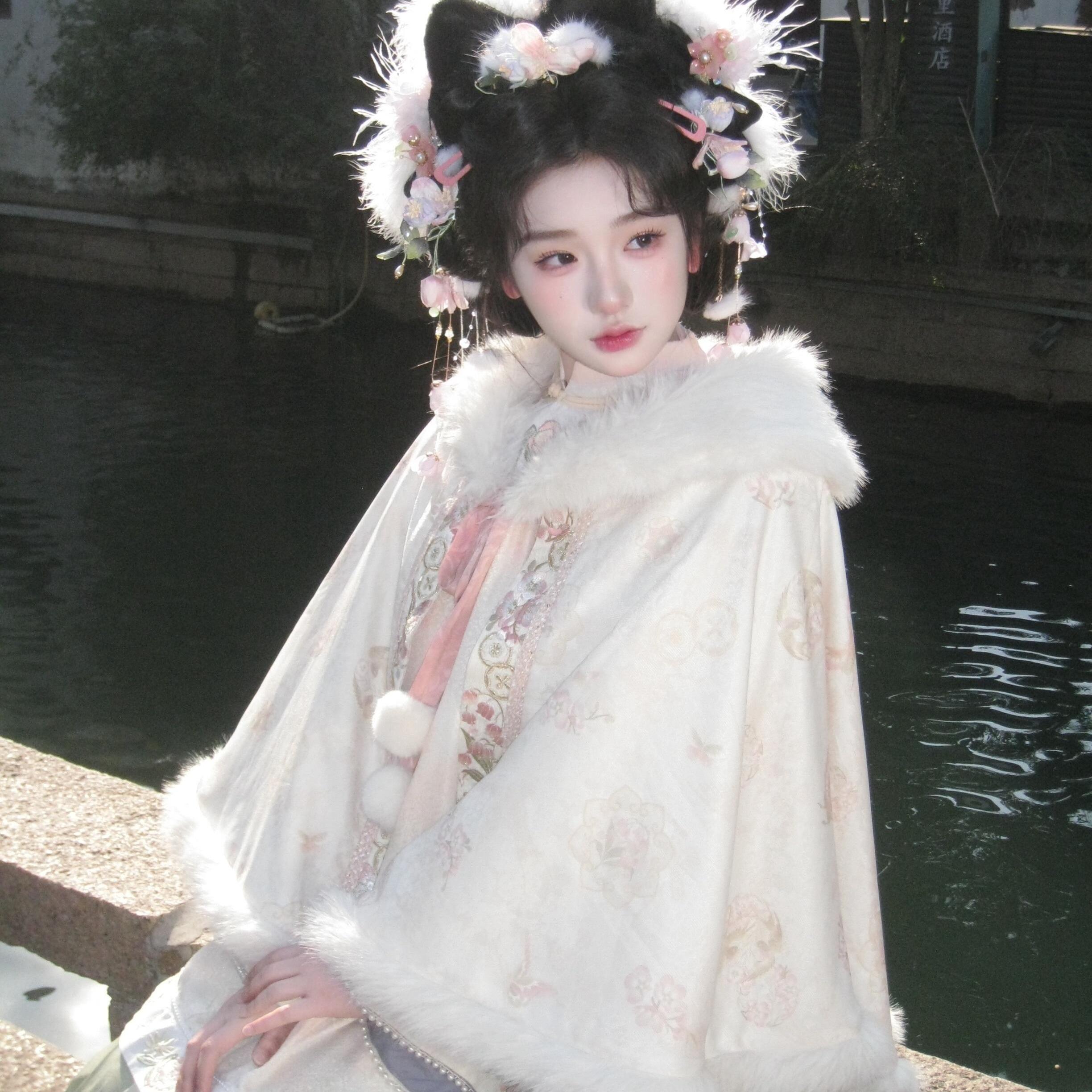 国风斗篷，加绒保暖，仙气拉满