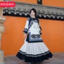 少女彝族白月光套装 民族风舞台表演服饰云南火把节少数民族风服装