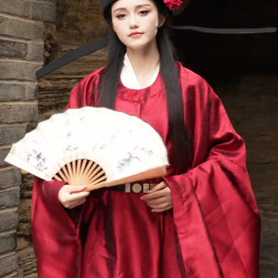 汉服女明制红色暗纹圆领袍状元服古装婚服女驸马官服书生服士官服