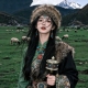 藏族风格 田曦薇同款 女装 绿色上衣西藏少数民族旅拍写真显白服套装