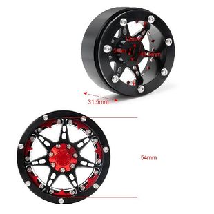 Rims 4pcs 2.2 Beadlock Wheel Metal for YEAHRUN Wheels