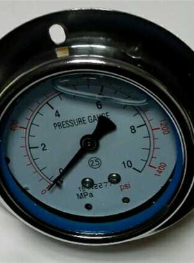 特种轴向带边 偏心耐震压力表 yn60zt -p 0-10mpa/1400psi 60mm