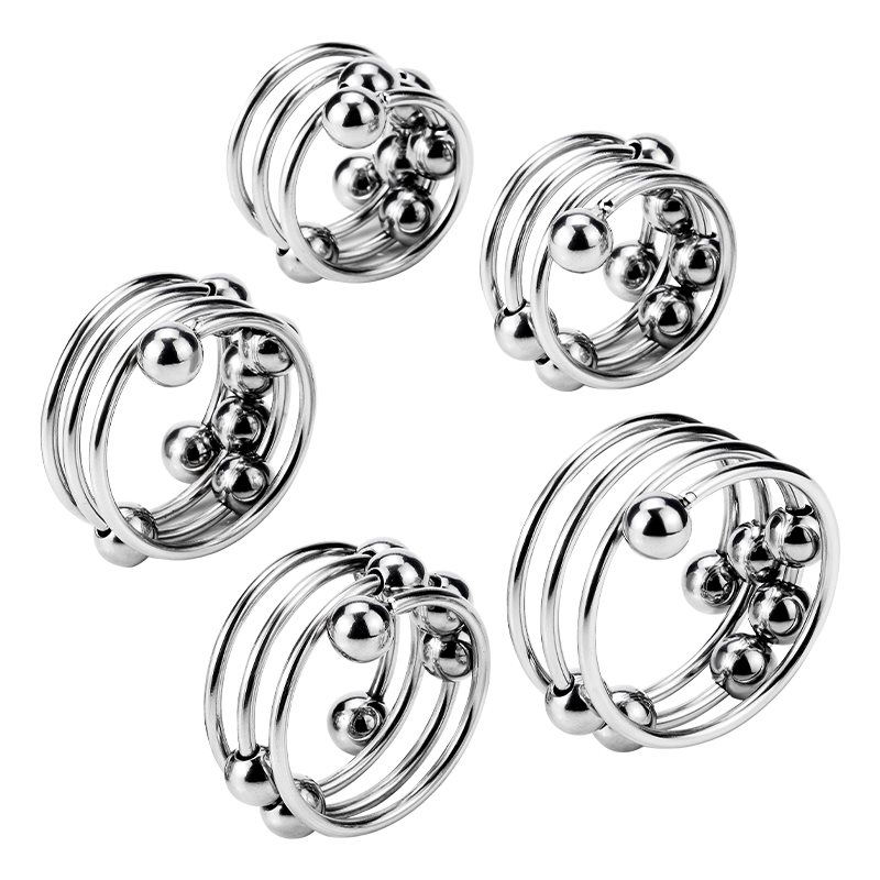 A  5 Size Stainless Steel Thick Metal Cock Ring Penis Ring