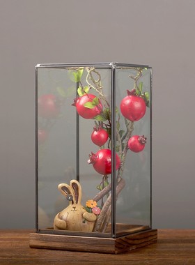 北欧家居饰品玻璃罩摆件创意别墅样板房酒店咖啡厅电视柜装饰摆设