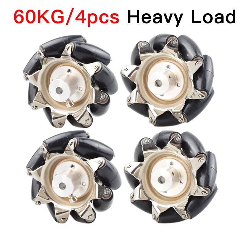 60KG Heavy Load 4pcs 3inch Steel Mecanum Wheel niversal Omni