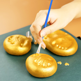 宝宝手足印新生儿脚印满月纪念品相框兔年脐带胎毛瓶百天印泥礼品