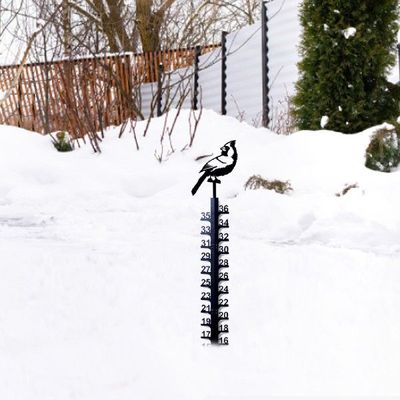 Iron Snow Gauge Weatherproof Snow Depth Measurement Ruler