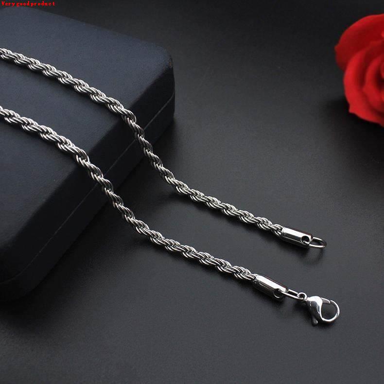 .Titanium steel twist chain stainless steel necklace twist