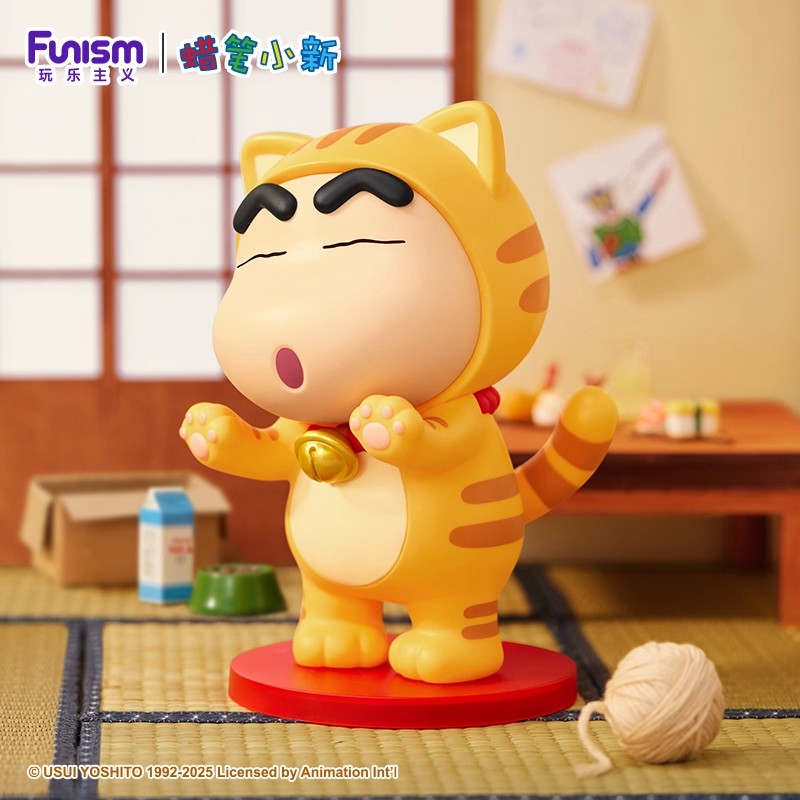 Funism玩乐主义蜡笔小新猫咪变装手办工位搞怪摆件玄关可爱招财猫