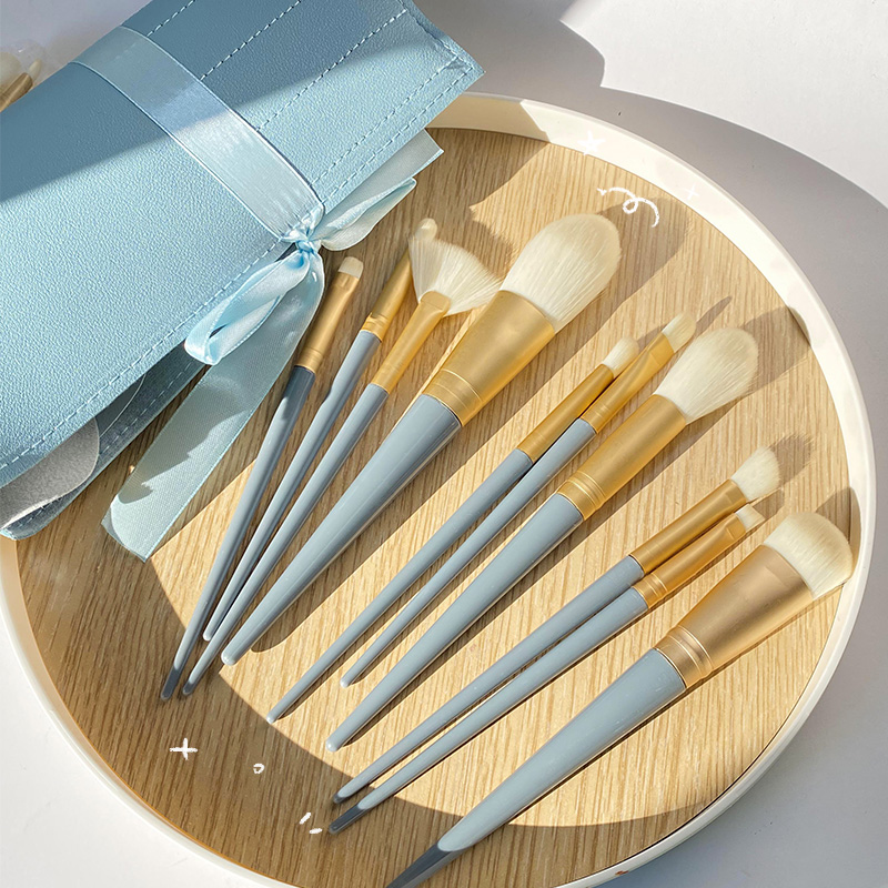 10支超柔软毛化妆刷套装学生平价高光遮瑕散粉粉底眼影刷全套刷子