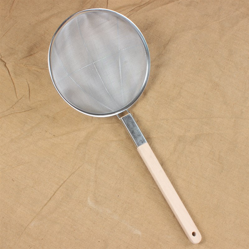 加密漏勺过滤网不锈钢油炸厨房筛超细大号商用过滤油渣捞勺笊篱