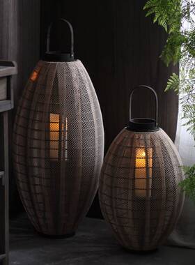 极速觅点 木质风灯烛台灯笼大号落地户外庭院民宿酒店装饰品摆件