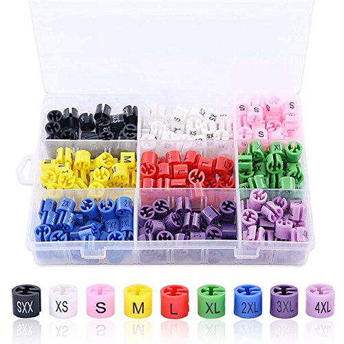 好货450 Pcs Snap Retail Clothes Hanger Size Markers Garment