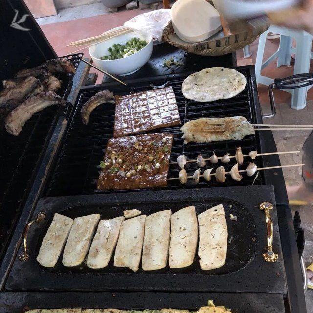 好货石锅山石烧烤烧烧火烧烤烤肉烧烤烤炉烤盘石板烧石板箱户外