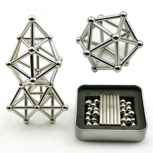 3D DIY Designer Magnetic Building Blocks Magnet Sticks & Met