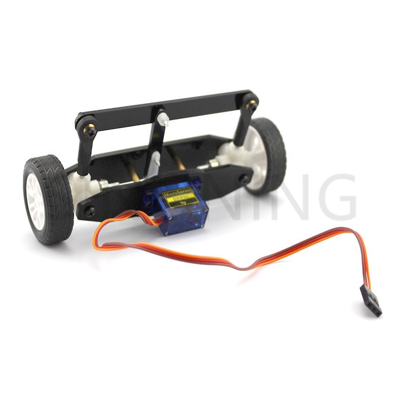 The front axle steering gear car model system diy  kit