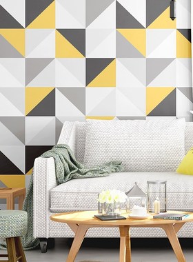 Nordic Modern Geometric Lattice Square Wallpaper  Walls Roll