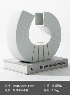 极速Rzone 现代创意家居软装样板房客厅玄关设计师礼异形花插器瓶