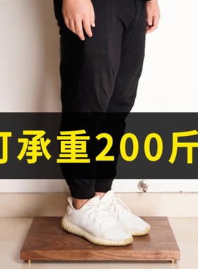 日系风原木乌金木实木底座 佛像工艺礼品摆饰新中式铜木底座 长方